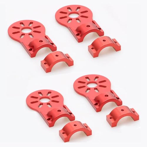 NexusDrive 4pcs 12mm 16 mm Motormontage Basishalterhalter für Kohlenstoffrohrrahmen kompatibel mit RC Quadcopter Multicopter UAV -Drohnenteilen(16mm red) von NexusDrive