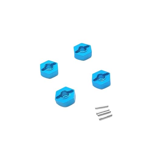 NexusDrive 4pcs 12mm Metallrad Hex Hub -Hub -Adapter -Kombinierer für 1 12 -Skala -RC -Auto -Upgrade -Teile mit MN128 MN86 MN86S MN86K MN86KS -Modelle(Blue) von NexusDrive