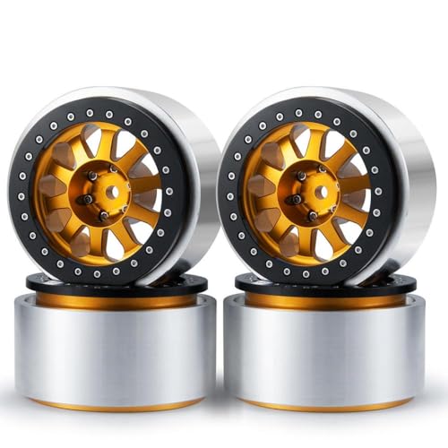 NexusDrive 4pcs 2,9 Zoll Beadlock Wheel Rim Aluminiumrad -Hub -Kompatibil(No.3 Orange) von NexusDrive