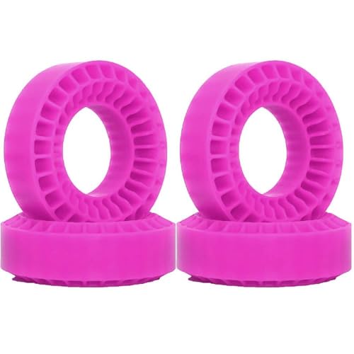 NexusDrive 4pcs 55 mm 1,0 Zoll Gummi-Radreifen mit Schaumstoffeinsatz kompatibel mit 1/18 1/24 RC-Crawler-Autos von 1/18 1/24 Skalierungen(Purple) von NexusDrive