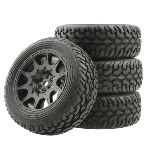 NexusDrive 4pcs 75mm Off Road Buggy Tyry Räder Upgrade kompatibel mit 144001 124018 124019 Mn99s Mn90 Mn86 und 1 10 1 14 1 16 Skala RC -Autos(A Black) von NexusDrive