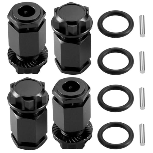 NexusDrive 4pcs Aluminium -Erweiterungsadaptermutkappe +50 mm für 1 5 Skala DBXL 2 0 Kompatible Upgrade -Teile passt zu verschiedenen RC -Modellen in großem Maßstab(Black) von NexusDrive