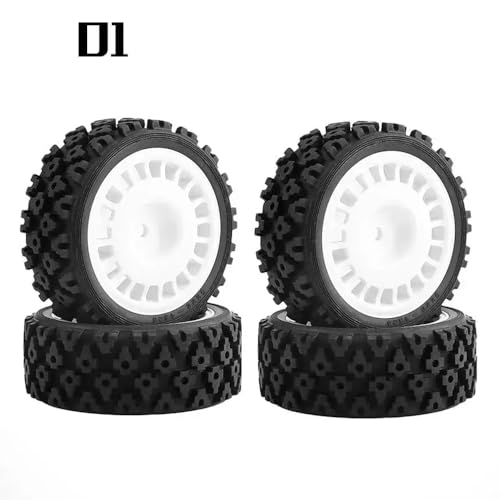 NexusDrive 4pcs Gummi -Reifenrad -Reifenkompatibel mit 1 10 -Skala -RC -Cars -Modellen XV 01 XV01 TA06 TT 01 TT 02 PTG 2 Ersatzteile Zubehör(01) von NexusDrive