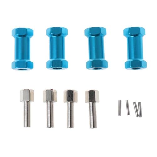 NexusDrive 4pcs Metallachse -Radadapter 12 mm Sechskant 15 mm 20 mm 25 mm kompatibel mit 1 10 -Skala -RC -Crawler -Autos wie D110 90046 und ähnlichen Modellen(25mm Blue) von NexusDrive