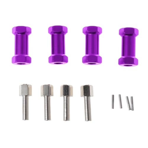 NexusDrive 4pcs Metallachse -Radadapter 12 mm Sechskant 15 mm 20 mm 25 mm kompatibel mit 1 10 -Skala -RC -Crawler -Autos wie D110 90046 und ähnlichen Modellen(25mm Purple) von NexusDrive