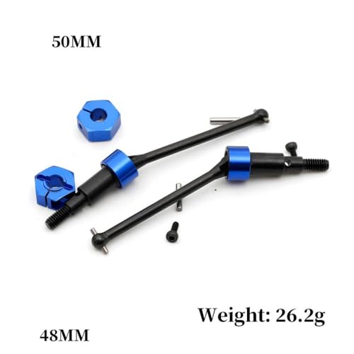NexusDrive 4pcs Metallantriebswelle vorne und hinten kompatibel mit 1 18 -Skala -RC -Autos, ähnlich wie GROM -Modelle Ersatzteile Upgrade -Teile(50MM 2PCS) von NexusDrive