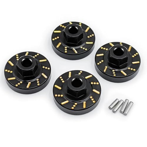 NexusDrive 4pcs Rad Hex -Treiberadapter Messing Gegengewicht Gegengewichtige mit 1 18 -Skala -RC -Crawler -Autos für K10 F150 Modelle(Black-22g) von NexusDrive