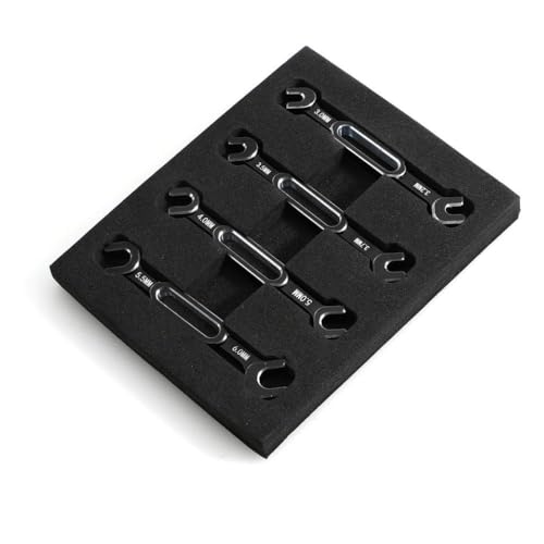 NexusDrive 4pcs Universalschlüssel Set 3 3,2 3.5 3.7 4 5 5,5 6 mm Spannschloss Nussball Endgelenkentfernerwerkzeug kompatibel mit RC -Models Cars Drohnen Boote(1set Black) von NexusDrive