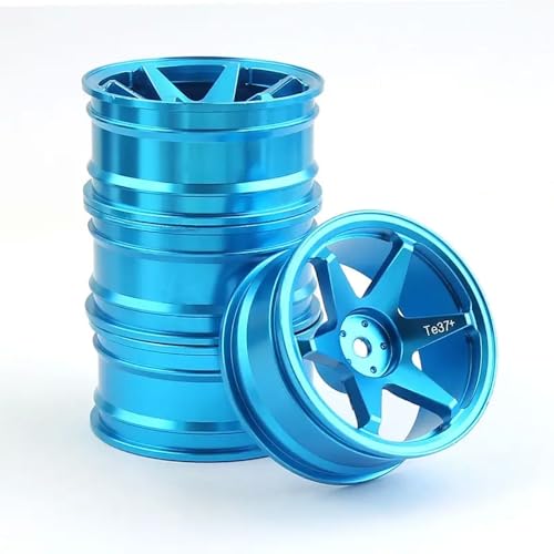 NexusDrive 52 mm Metallrad -Set für 1 10 -Skala -RC -Drift -Autos kompatibel mit verschiedenen RC -Modellen(Blue) von NexusDrive