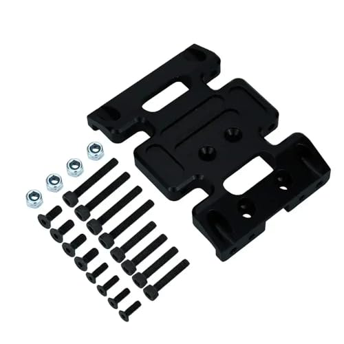 NexusDrive Aluminium -Getriebehalter Skid Plate Metall Chassis Getriebemontage für 1 10 Skala RC Crawler Upgrade -Teile, die mit verschiedenen Modellen kompatibel sind(Black) von NexusDrive