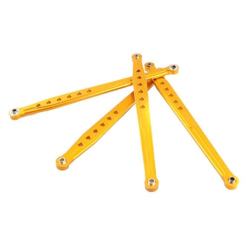 NexusDrive Aluminium Heckverknüpfung Set Al 03 Metall -Upgrade -Teile für 1 10 Skala RC Car Rock Crawler kompatibel mit Fernbedienungsautos(Gold Yellow) von NexusDrive