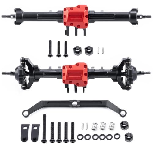 NexusDrive Aluminium vorne hinter Achse Set Stocklänge für 1 18 -Skala RC Crawler kompatibel mit Wander- und Off -Road -Fahrzeug -Upgrade -Teilen für Bronco- und K10 -Modelle(Front and Rear) von NexusDrive