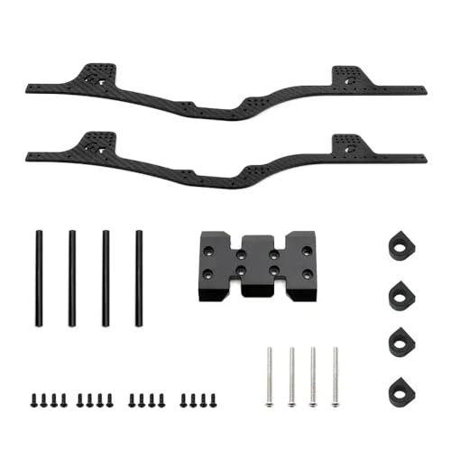 NexusDrive Carbon -Faser -Chassis -Rahmenkit für 1 10 Scale RC Crawler Car Upgrade -Teile kompatibel mit II 90046 Modell(Black) von NexusDrive