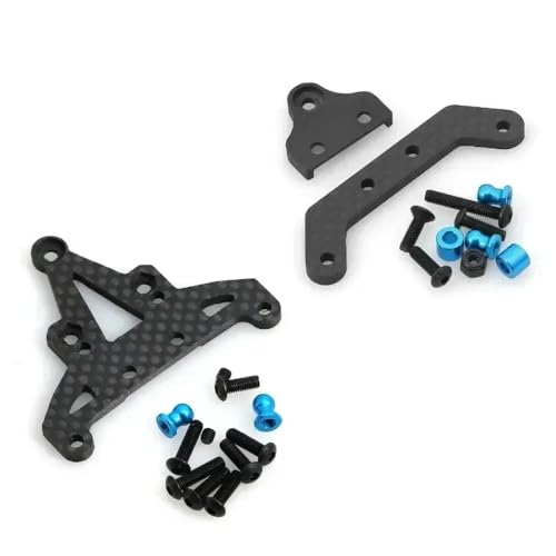 NexusDrive Carbon Fiber Getriebehalterungshalterhalter Hülle kompatibel mit 1/10 Skala XV01 RC -Autokarton -Vorder- und Hintergrad -Teilezubehör kompatibel(Front Rear) von NexusDrive