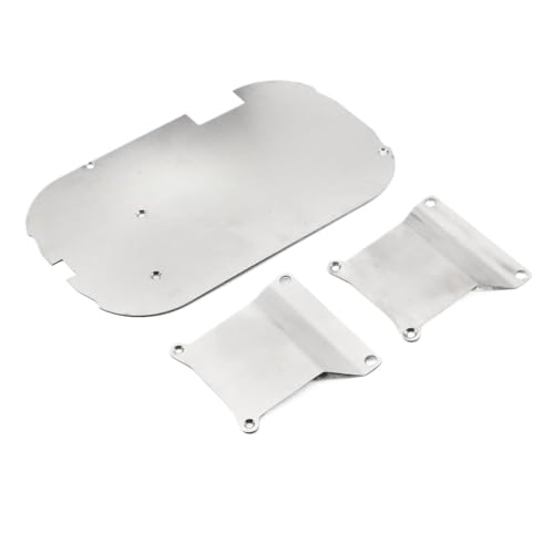 NexusDrive Edelstahl-Skidplatten-Chassis-Beschützer für 1/10-Skala-RC-Autos kompatibel mit TT01 TT-01-Models Getriebepanzer-Teil-Zubehör von NexusDrive