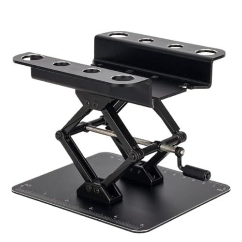 NexusDrive Einstellbare Höhe Aluminium RC Auto Reparaturständer Baugruppe Plattform kompatibel mit 1 10 und 1 8 Skalenfahrzeuge(Black) von NexusDrive