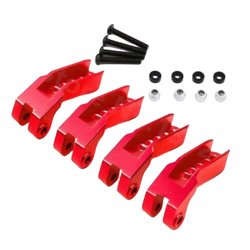 NexusDrive Einstellbare hydraulische Aluminium vorne Heckmontagentämpfer für 82056-4 RC-Auto-Upgrade-Teile, die mit Standardmodellfahrzeugen kompatibel sind(Rojo) von NexusDrive