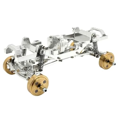 NexusDrive FMS 1 24 RC -Auto -Upgrade -Chassis mit Allen Metallrahmen -Ersatzteilen Dual -Speed ​​-Getriebe und Gegengewicht kompatibel mit 1 24 -Skala -RC -Modellen(Yellow) von NexusDrive