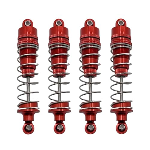 NexusDrive HB Toys R1001 R1002 R1003 RC Car 4pcs Metallöl-Stoßdämpfer Dämpfer Upgrade-Teile mit 1 10-Skala-Offroad-Fahrzeugen kompatibel(Red) von NexusDrive