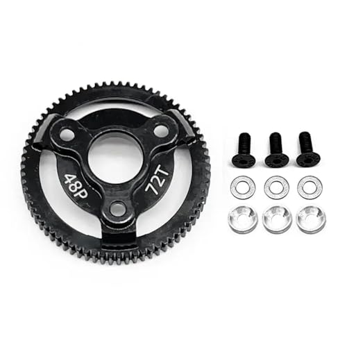 NexusDrive Härterstahl Spurgetriebe 48p 72T 76T 83T 86T 90T kompatibel mit 2WD VXL Drag Upgrade -Teilen für RC -Autos(72T) von NexusDrive