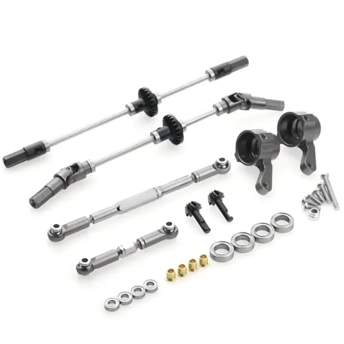 NexusDrive Kompatible Metal-Getriebe-Brückenachse für B14 B24 B-24 C14 C24 C-24 B16 B36 Q60 1/16 RC-Autokalo-Vorder-Hinterachrad-Ersatzteile Teile(Front and Rear) von NexusDrive