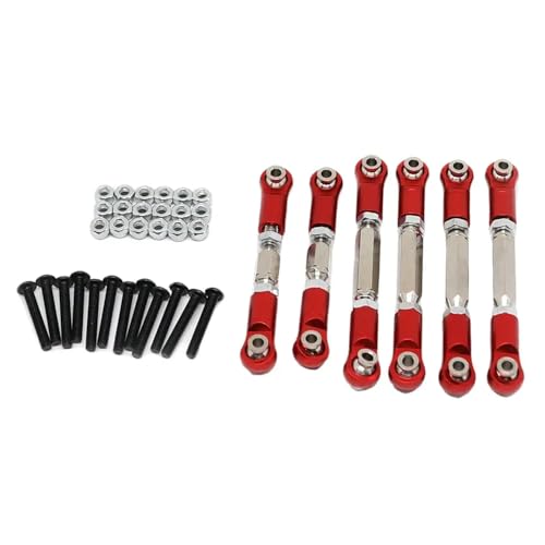 NexusDrive Kompatible Metallstangen -Stangenverknüpfungslinks für 1 10 -Skala -RC -Cars -Upgrade -Teile, die für Wirbel geeignet sind(Red) von NexusDrive