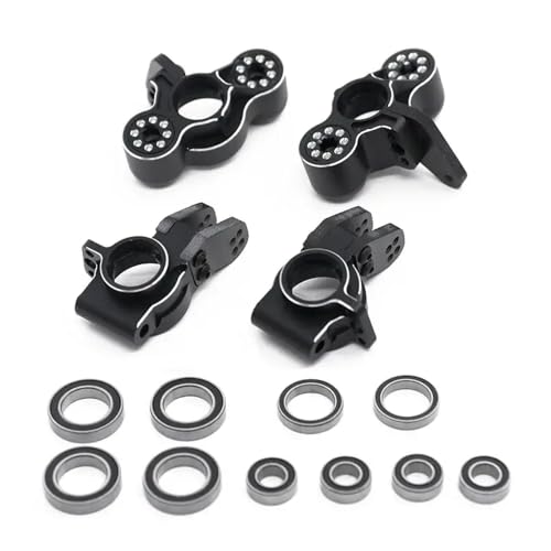 NexusDrive Lenkblock- und Hub -Träger -Set Metall vorne und hintere Teile kompatibel mit 1 8 Talion 1 7 Straftat Mojave -Verstöße unbegrenzt FireTeam 6S RC -Modelle(Front and Rear Black) von NexusDrive