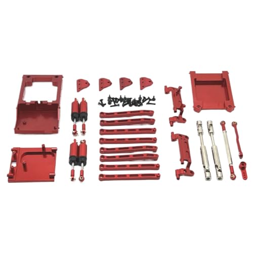 NexusDrive MN168 MN78 Metall -Verknüpfungsstab -Zugstangenhalterung für 1/12 RC -Auto -Stoßdämpfer -Antriebswellenstrahl -Upgrade -Kit kompatibel mit verschiedenen RC -Modellen(Red) von NexusDrive