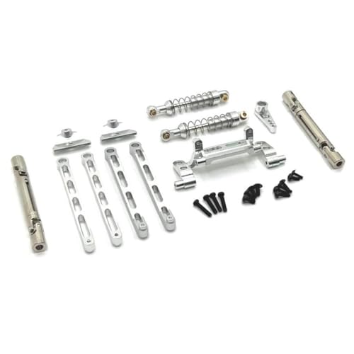 NexusDrive MN82 LC79 MN78 LINK -STEGSTAND -Pull -Stange -Mount -Stoßdämpfer -Antriebswelle für 1 12 Skala RC -Auto -Metall -Chassis -Upgrade -Teile mit verschiedenen Modellen kompatibel(Silver) von NexusDrive