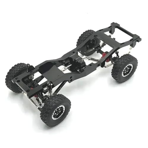 NexusDrive MN82 LC79 RC -Auto -Chassis -Kit mit Metallrahmen Achse Getriebe Reifen Glieder Ziehenstabschockdämpfer Montierfederverschluss mit 1 10 -Skala -Off -Straßenfahrzeugen kompatibel(Black) von NexusDrive