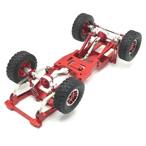 NexusDrive MN82 LC79 RC -Auto -Chassis -Kit mit Metallrahmen Achse Getriebe Reifen Glieder Ziehenstabschockdämpfer Montierfederverschluss mit 1 10 -Skala -Off -Straßenfahrzeugen kompatibel(Red) von NexusDrive