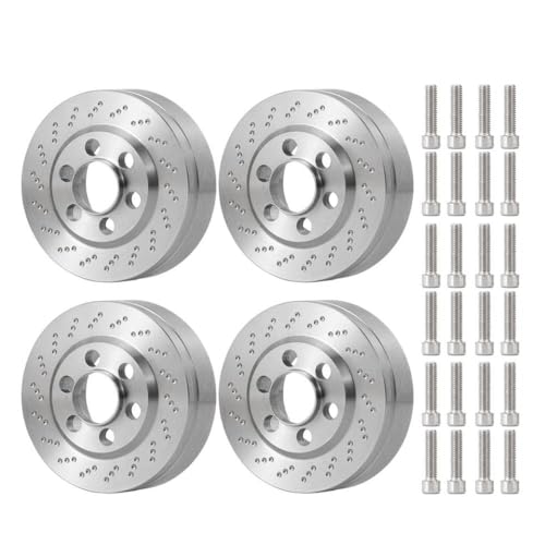 NexusDrive Messing Counterweight Ring Insert kompatibel mit 1,9 2,2-Zoll-Radflächen für TRX6 VS4-10 RC-Crawler-Fahrzeuge im Stil von RC(2.2inch-4PCS) von NexusDrive