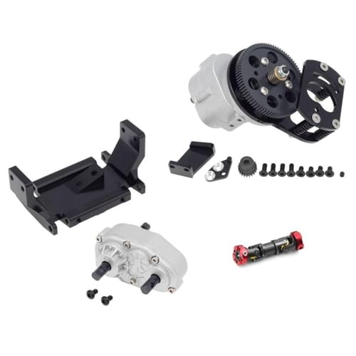 NexusDrive Metal R3 Eingeschwindigkeitsgetriebe für 1 10 Skala RC Crawler kompatibel mit Geland II FJ40 G2 D110 und ähnlichen Modellen(1 Set Silver) von NexusDrive