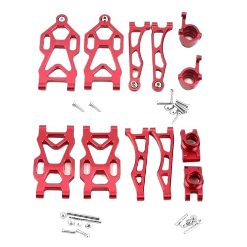 NexusDrive Metall -Upgrade -Teile vorne nach Oben nach Oben Schwingen Arm Lenkungstasse kompatibel mit 1 16 Skala 16101 16102 16103 16104 16106 16201 RC -Automodelle(Front Rear red) von NexusDrive