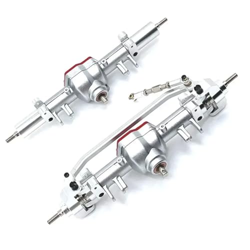 NexusDrive Metall -Upgrade vordere Hinterachsen- und Differentialbaugruppenersatzteile, die mit RC -Automodellen MN128 MN86 G500 kompatibel sind(Silver) von NexusDrive