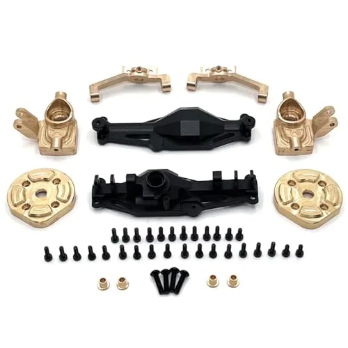 NexusDrive Metall Vordere Hinterachse Schale Messing Cup C Sitzabdeckung kompatibel mit Hyper Go H12Y H12+ RC Crawler Buggy Car Upgrade -Teile(F-BK) von NexusDrive