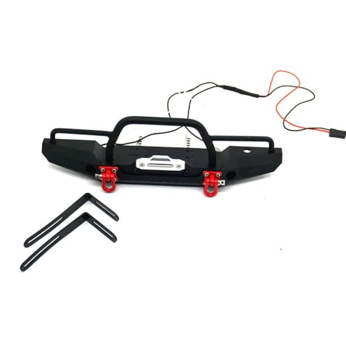 NexusDrive Metall vorderen Stoßfänger mit Anhängerhaken für 1 10 Skala RC Crawler Upgrade -Teile kompatibel mit verschiedenen 1 10 RC -Modellen(Front Bumper) von NexusDrive