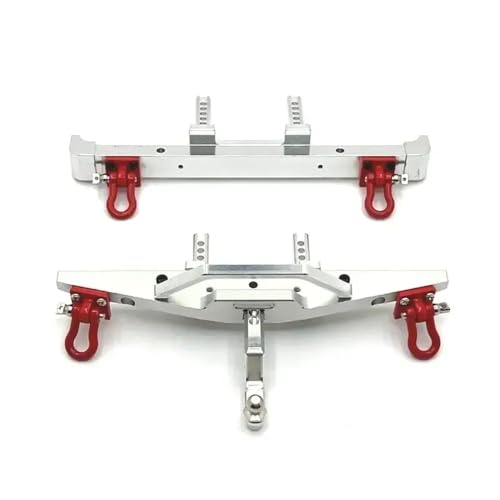 NexusDrive Mn128 Mn86 G500 kompatibler Metall vorne Heckstoßstange mit Schlepptau -Aufrüstung für 1 12 -Skala -RC -Autos(Silver) von NexusDrive