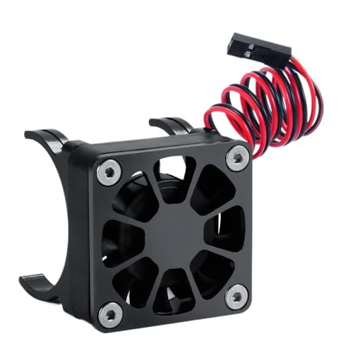 NexusDrive RC -Auto -Motor -Kühllüfter mit Kühlkörper für 1 10 -Skala -Crawler -Temperaturregelregelungsteilteil mit verschiedenen RC -Modellen kompatibel(Black) von NexusDrive