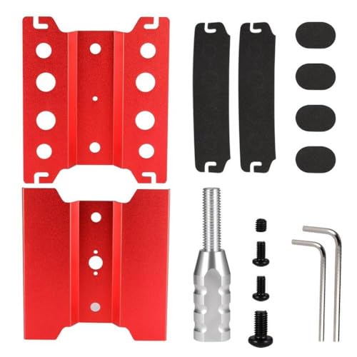 NexusDrive RC -Auto- und Crawler Arbeitsständer Montageplattform kompatibel mit 1/10 1/8 1/12 Skalierungsmodelle Metallreparaturstation Metall(High Red) von NexusDrive