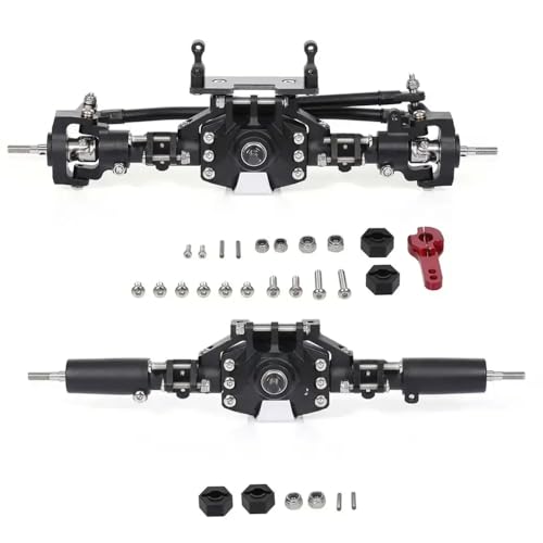 NexusDrive RC Crawler Front Hinteracherbrücke Ersatzteile kompatibel mit II 90046 90047 Modelle(Black) von NexusDrive