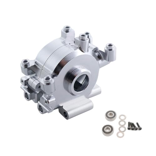 NexusDrive Rock Rey 1/10 Skala RC -Auto -Upgrade Teile Metal Getriebe Bulkhead Hülle kompatibel mit Fernbedienungsmodellfahrzeugen(Silver) von NexusDrive