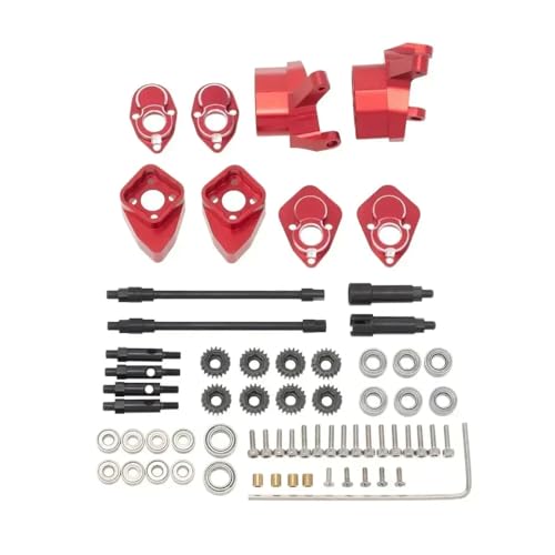 NexusDrive SCX24 90081 C10 Kompatible Metall -Metall -Portal -Achsen -Upgrade -Teile -Hebe -Modifikations -Kit für 1 24 -Skala -RC -Crawler(Red) von NexusDrive