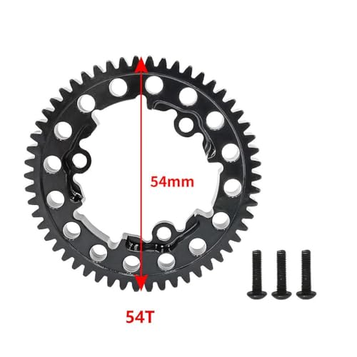 NexusDrive Stahlsporngetriebe M1 46T 50T 51T 52T 54T kompatibel mit 1 10 Skala 2 0 VXL -Modelle 1 5 Skala 1 10 maxx 1 7 xo 1 Upgrade -Teile für RC -Cars(54T) von NexusDrive