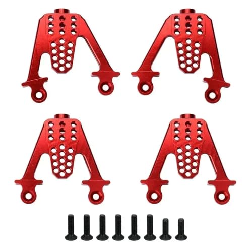 NexusDrive Stoßdämpfer vorne und hinten mit Montagepfosten für 1 10 -Skala RC Crawler Car Upgrade -Teile kompatibel mit verschiedenen Modellen(Red) von NexusDrive
