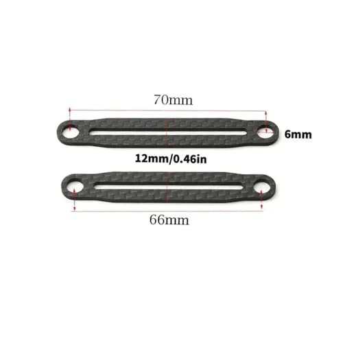 NexusDrive TT02 XV01 XV02 Kompatible Kohlefaser vorne Heckschalenmontage -Verstärkung Aufrüstung Teile für RC -Autos(66MM 70MM) von NexusDrive