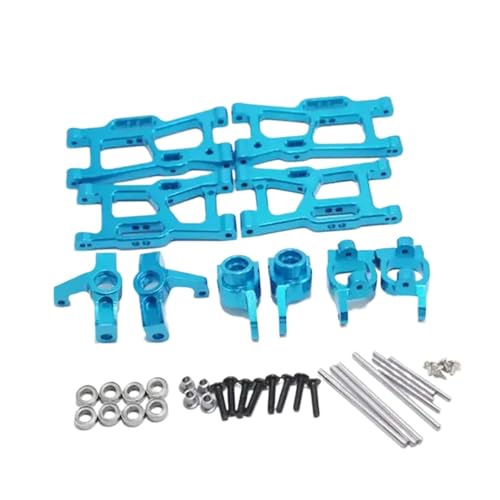 NexusDrive WL 1/14 144001 Kompatible Metall -Upgrade -Teile eingestellt, einschließlich Schwingarm -Lenkung Sitzsitz hinter dem Rad und Tragen von Komponenten für RC -Auto(Blue) von NexusDrive
