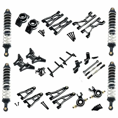 UD1201 UD1202 Pro Metal Lenering Cup Stoßdämpfer -Federungs -Arm -Stoßturmverbindungs ​​-Kit für 1 12 -Skala -RC -Auto -Upgrade -Teile, die mit verschiedenen RC -Modellen kompatibel sind(Black) von NexusDrive