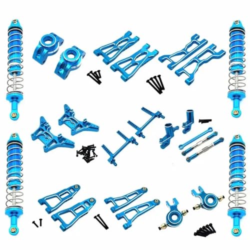 UD1201 UD1202 Pro Metal Lenering Cup Stoßdämpfer -Federungs -Arm -Stoßturmverbindungs ​​-Kit für 1 12 -Skala -RC -Auto -Upgrade -Teile, die mit verschiedenen RC -Modellen kompatibel sind(Blue) von NexusDrive