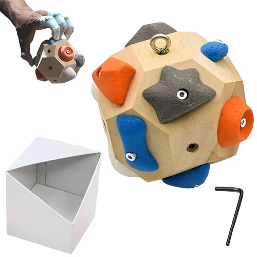 Handgefertigter 3D Kletterball für Kletterer - Fingerkraft und Präzision trainieren - Felsentrainingsgerät für Erwachsene und Kinder - Boulder Ball (11x11 cm) von NexusGoods